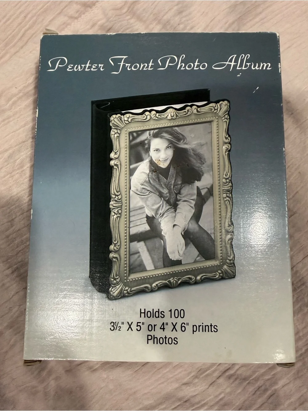 Vintage Pewter Frame Photo Album - Silver Finish 4x6
